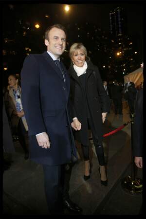 Emmanuel Macron et sa femme Brigitte, le 22 février 2017