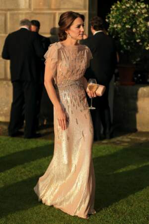 Princesse Kate dans sa robe Jenny Packham lors du gala d'EACH