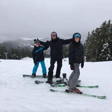 La famille Beckham au ski