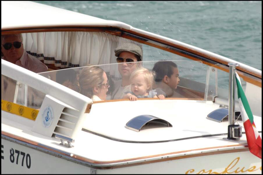 Shiloh Jolie-Pitt, en famille à Venise, en septembre 2007