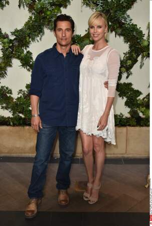 Matthew McConaughey et Charlize Theron en août 2016