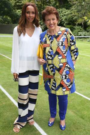 Sonia Rolland et Roselyne Bachelot lors du tournoi de Tennis des 'Personnalites engagees