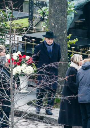 Jacques Attali aux obsèques de France Gall au cimetière de Montmartre à Paris le 12 janvier 2018