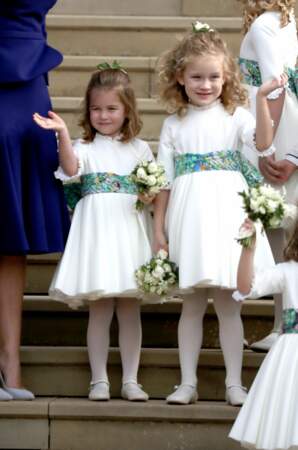 La princesse Charlotte de Cambridge - Sorties après la cérémonie de mariage de la princesse Eugenie d'York et Jack 