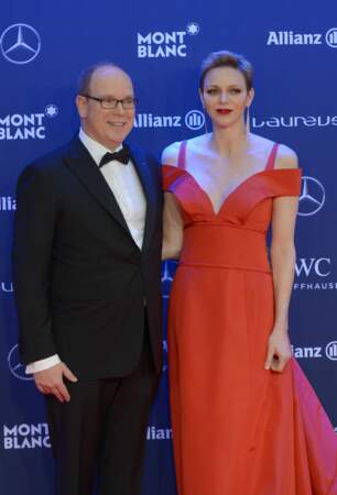 Charlène de Monaco et le Prince Albert de II de Monaco à la soirée des Laureus World Sport Awards