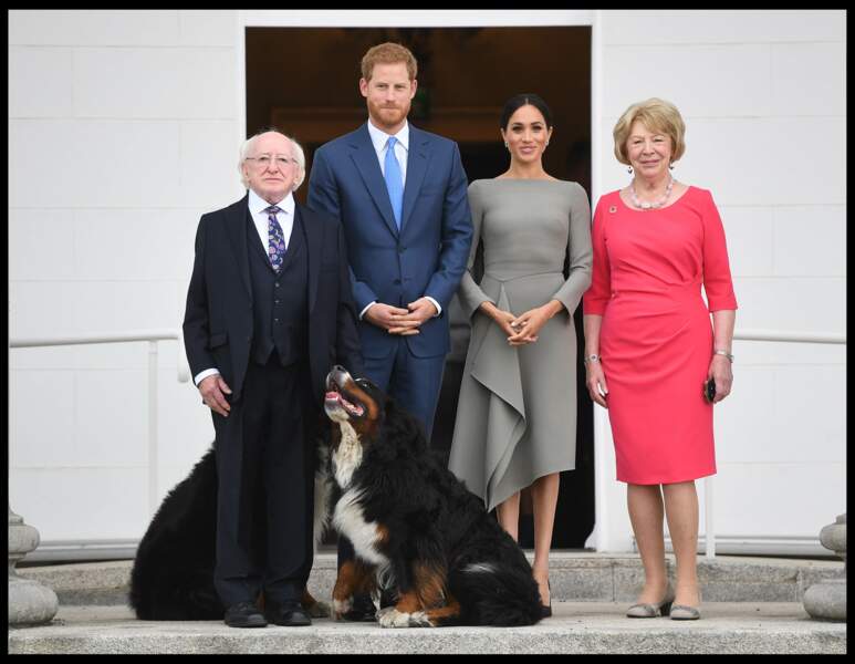 Le prince Harry et sa femme Meghan Markle rencontrent le président irlandais