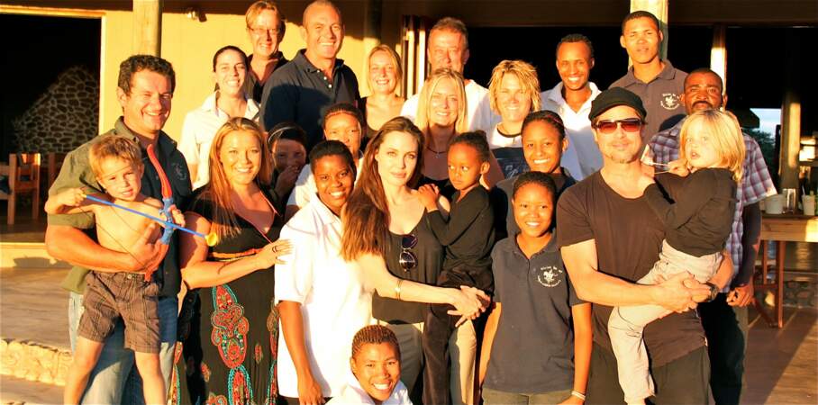 Angelina Jolie et Brad en Namibie en 2010