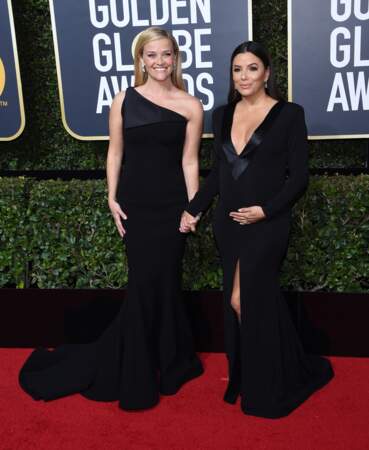 Reese Witherspoon et Eva Longoria, radieuses et très enceinte dans une robe ultra chic