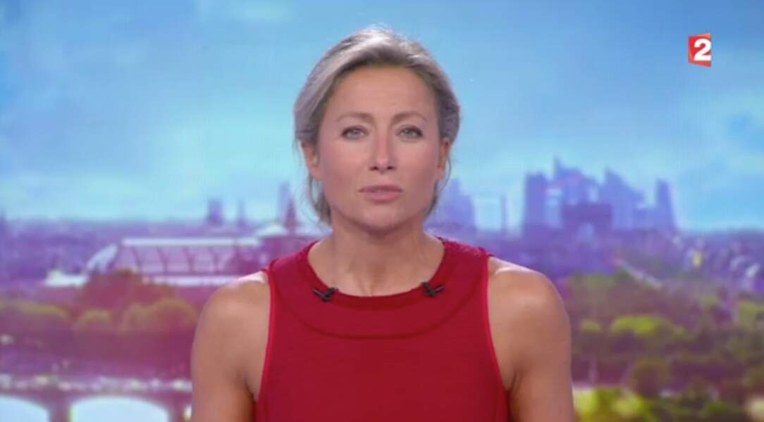 Anne-Sophie Lapix au journal de 20H sur France 2 le lundi 4 septembre 
