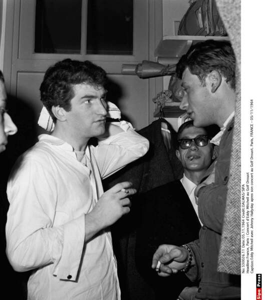 Eddy Mitchell, Johnny Hallyday et Jacques Dutronc en 1964
