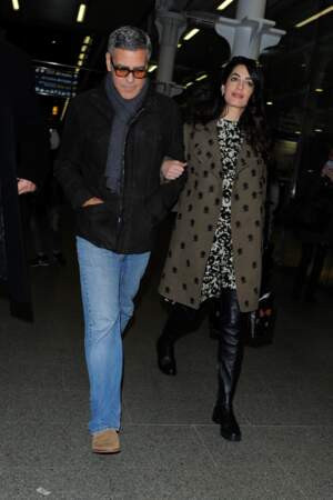 George et Amal Clooney arrivent à Londres par l'Eurostar