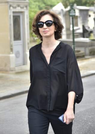 Audrey Azoulay à l'enterrement de Claude Lanzmann ce jeudi 12 juillet à Montparnasse
