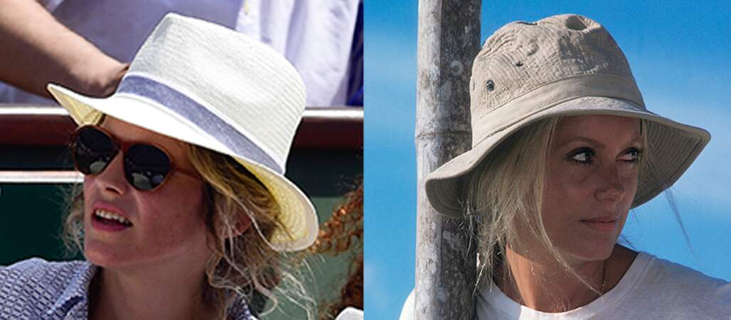 Un simple chapeau et le charme opère chez Alice Taglioni et Catherine Deneuve dans Le sauvage