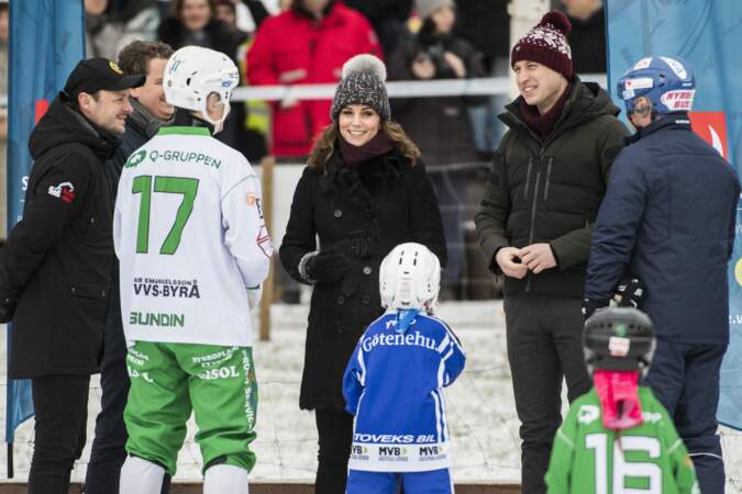 Kate Middleton en visite à la salle de sports Vasaparken à Stockholm.