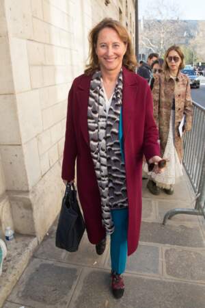 Ségolène Royal, visiblement ravie d'assister au défilé Dior
