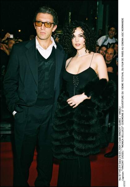 Monica Bellucci et Vincent Cassel à l'ouverture du festival du film de Paris en 2004