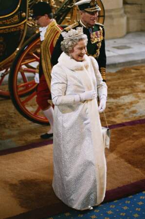 Un style évidemment royal pour assister au State opening of Parliament à Londres en 1983