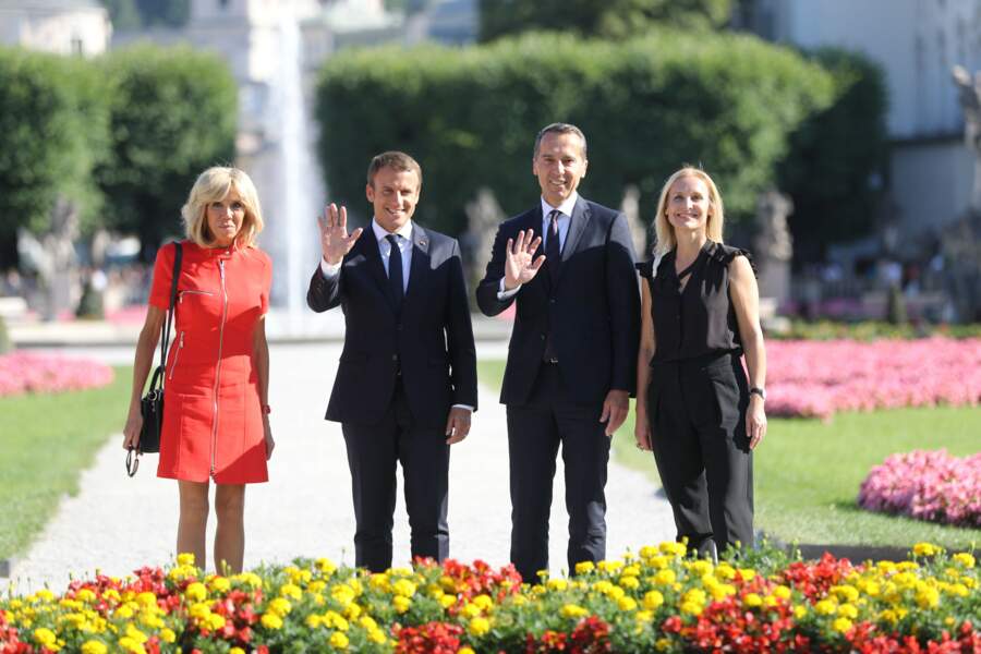 Brigitte et Emmanuel Macron unis en visite officielle en Autriche