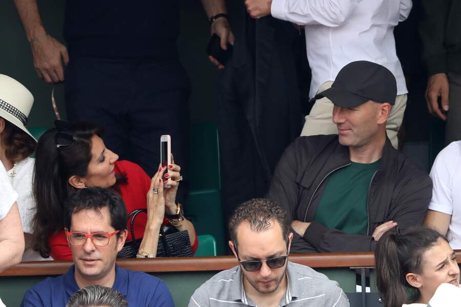 Zinédine et Véronique Zidane à Roland Garros le 10 juin 2018