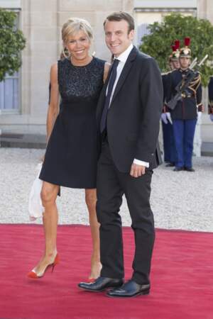 Emmanuel Macron et sa femme Brigitte en 2015