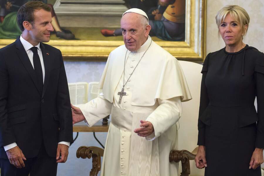Brigitte Macron rencontre le pape François au Vatican, le 26 juin 2018