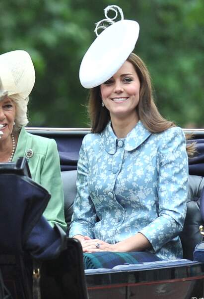 Kate Middleton aux côtés de Camilla Parker Bowles, le 13 juin 2015