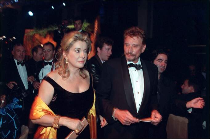 Johnny Hallyday et Catherine Deneuve, en 2001.
