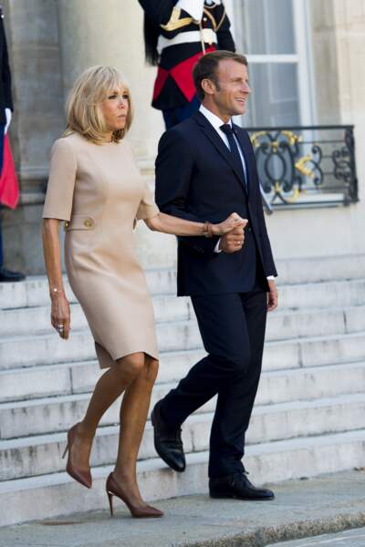 Brigitte et Emmanuel Macron étaient une nouvelle fois très proches