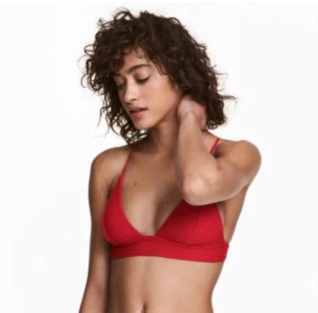 H&M - Bikini rouge (14,99 euros le haut)
