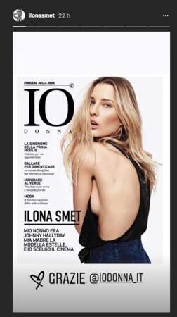 Grâce à ses efforts et son corps parfait, Ilona Smet fait la couverture du magazine italien Donna