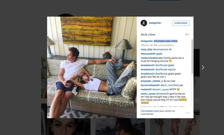 Cindy Crawford prend en photo son mari Rande Gerber et leur fillle Kaia en pause post-Coachella