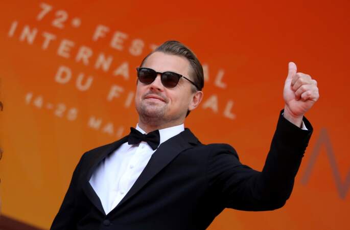 Leonardo DiCaprio sur la montée des marches du film "Roubaix, une lumière" le 22 mai à Cannes
