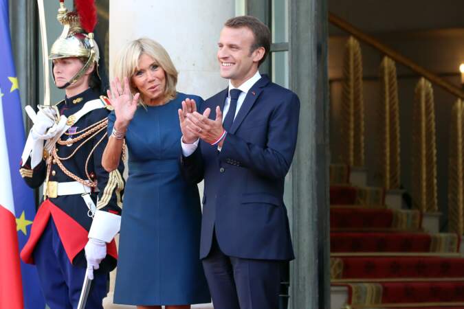 Emmanuel et Brigitte Macron ont accueilli l'Equipe de France lundi 16 juillet à l'Elysée.