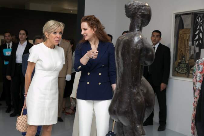 Brigitte Macron visite l'expo Picasso avec Lalla Salma