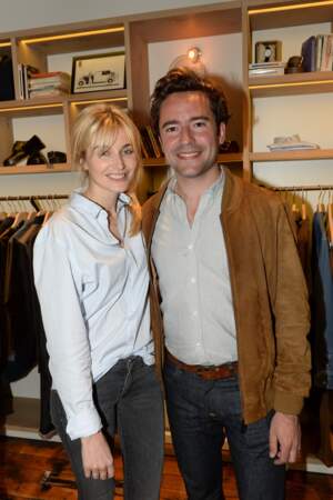 Alizée Guinochet et Paul Szczerba, lors de la soirée de lancement de sa collection, boutique Balibaris le 28 mars  
