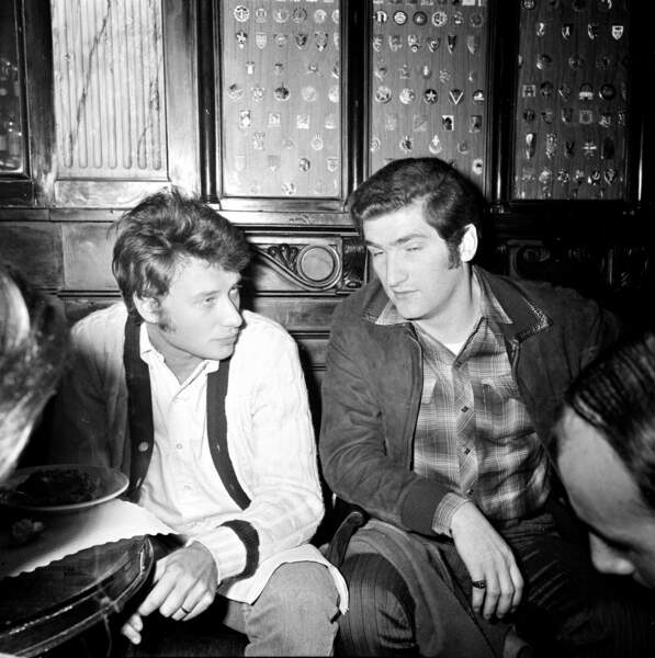 Johnny Hallyday et Eddy Mitchell à Paris en 1965