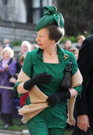 La princesse Anne a également opté pour une robe verte