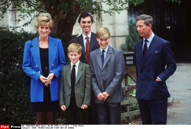 Rentrée des classes du Prince William à Eaton, en 1995