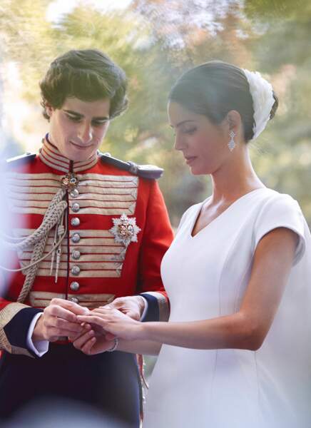 Fernando Fitz James Stuart, prince Hescuar en costume militaire pour son mariage le 7 octobre 2018 avec Sofia Palaz