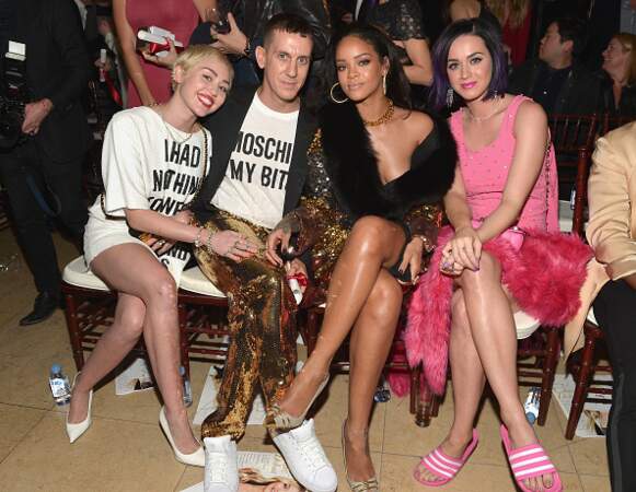 Miley Cyrus, Jeremy Scott, Rihanna et Katy Perry 