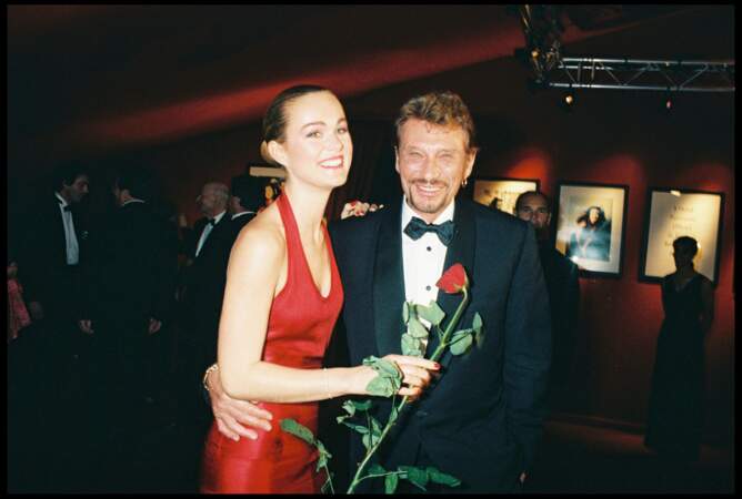 Johnny et Laeticia Hallyday lors de la soirée d'ouverture du Festival de Cannes en 1998