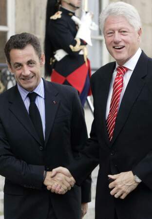 Nicolas Sarkozy et Bill Clinton