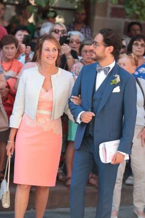 Thomas Hollande avec sa mère Ségolène Royal le jour de son mariage ce 8 septembre 2018.