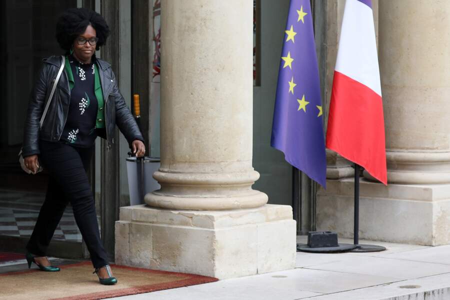 Sibeth Ndiaye, porte-parole du gouvernement, à la sortie du conseil des ministres le 10 avril 2019.