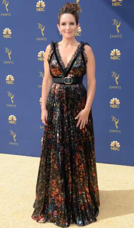 NOIR C'EST NOIR - Tina Fey portait une robe Elie Saab au 70ème Primetime Emmy Awards.