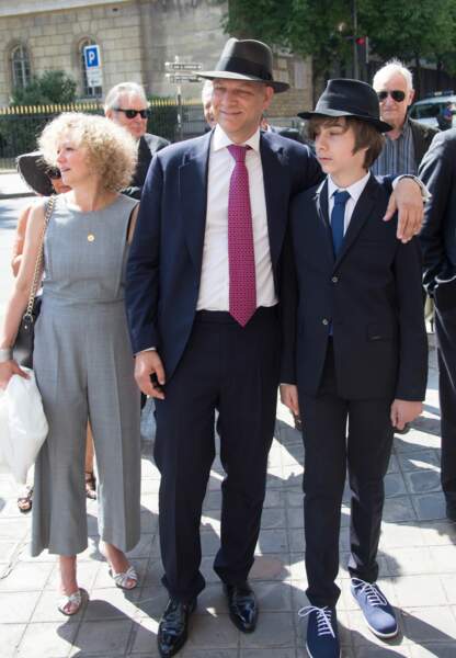 Denis Moscovici, le frère du marié, avec sa femme et son fils