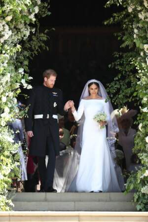 Le prince Harry et Meghan Markle très belle en robe de mariée