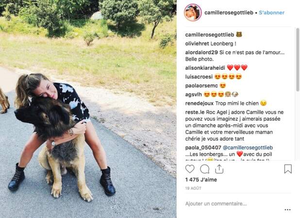 Camille Gottlieb est fan des chiens