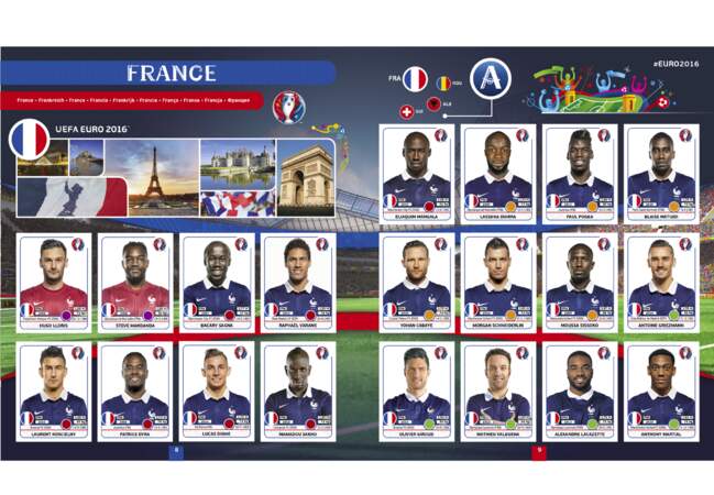 La page consacrée à l'équipe de France