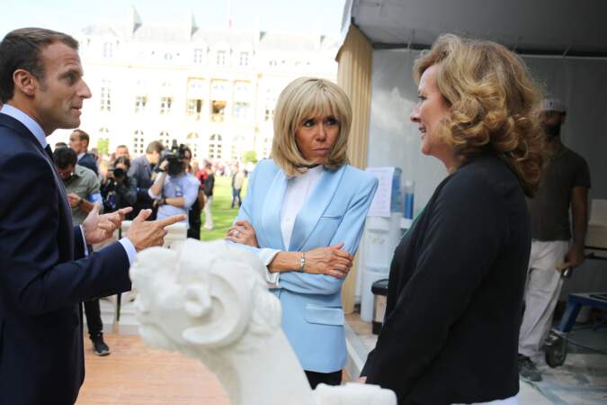 Emmanuel et Brigitte Macron à l'Elysée le 15 septembre 2018
